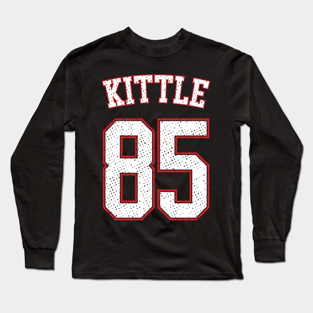 George Kittle Vintage Football Long Sleeve T-Shirt by Emma